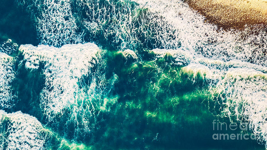 Aerial view of the ocean Photograph by Anna Om