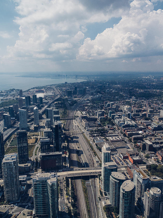 Architecture Photograph - Aerial view of Toronto by Thomas Richter
