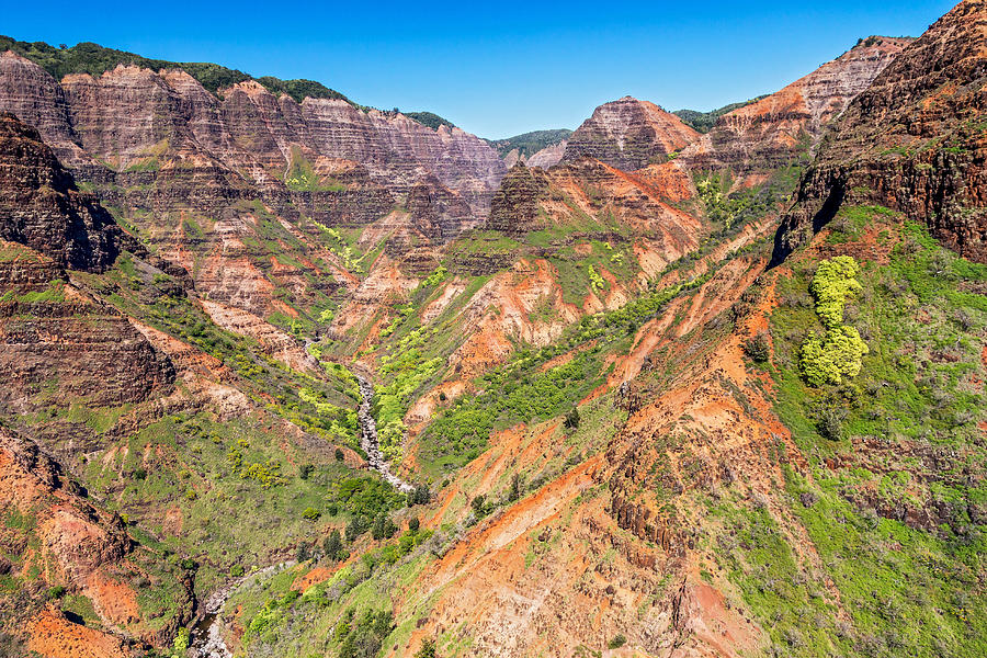 Aerial view of Waimea Canyon Photograph by Pierre Leclerc Photography