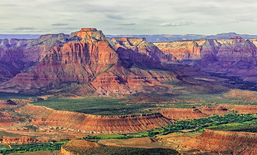 Aerial View Of Zion Canyon Photograph by Loree Johnson