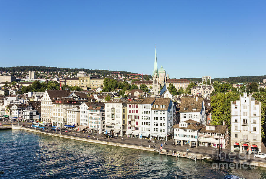 Aerial view of Zurich, Switzerland.  Photograph by Didier Marti