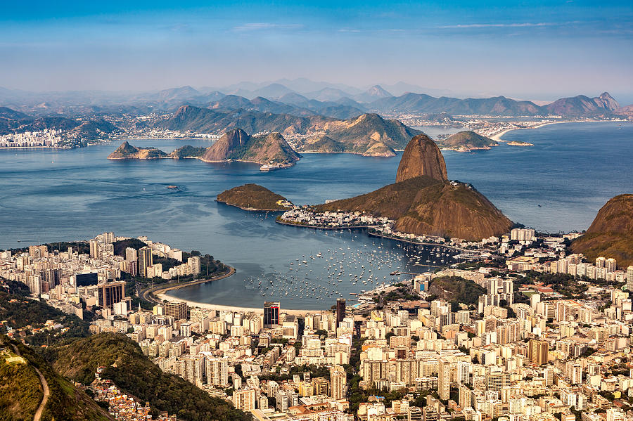 Aerial view over Rio de Janeiro Photograph by Mihai Andritoiu