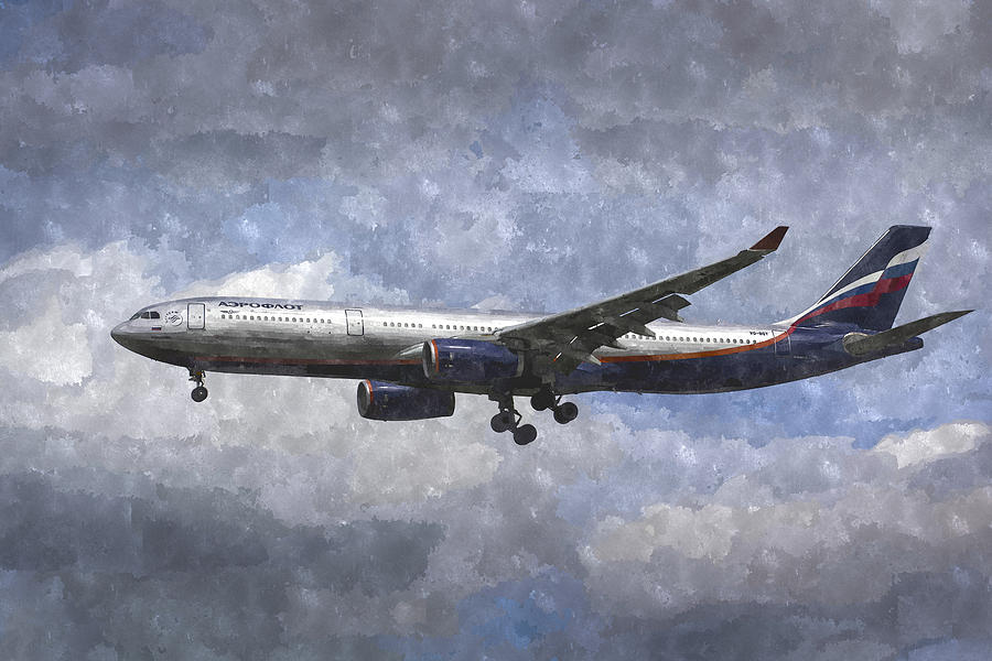 Aeroflot Airbus A330 Art Photograph by David Pyatt