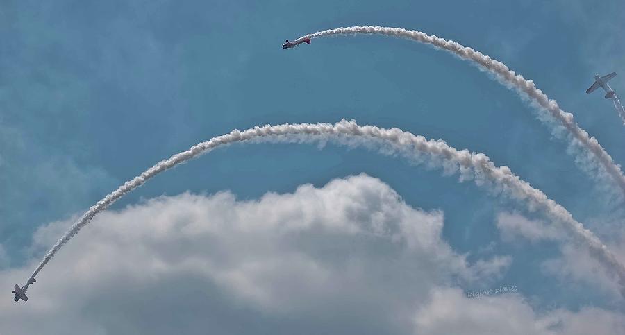 Aeroshell Aerobatics Photograph by DigiArt Diaries by Vicky B Fuller