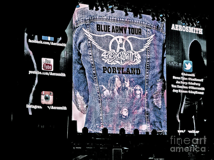 Aerosmith Blue Army Tour Portland Photograph by Tanya Filichkin