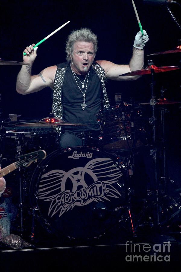 Drum Photograph - Aerosmith - Joey Kramer by Concert Photos
