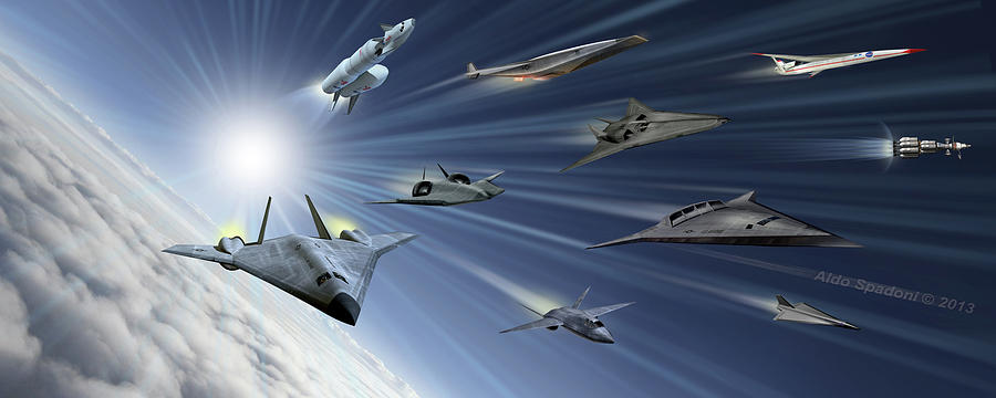 Science Fiction Digital Art - Aerospace Concepts by Aldo Spadoni