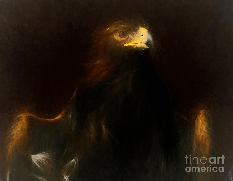 AETOS DIOS Golden Eagle - Painting Painting by Sue Harper