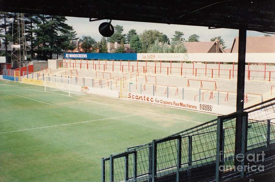 AFC Bournemouth - Dean Court - NE Goal Terrace 1 - September 1990 Photograph by Legendary Football Grounds