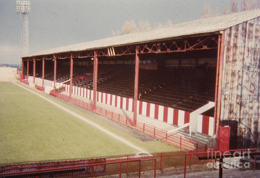 AFC Bournemouth - Dean Court - SE Main Stand 1- late 1970s Photograph by Legendary Football Grounds