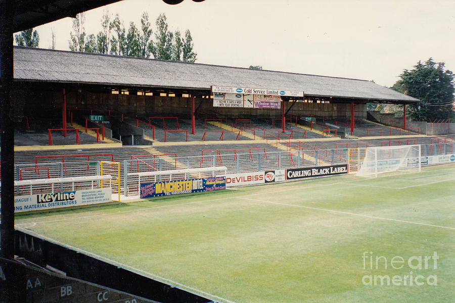 AFC Bournemouth - Dean Court - SW Goal Terrace 1 - September 1990 Photograph by Legendary Football Grounds