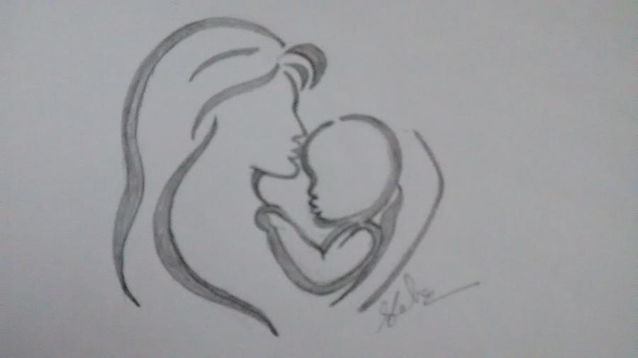 Mother with baby drawing HD wallpapers  Pxfuel