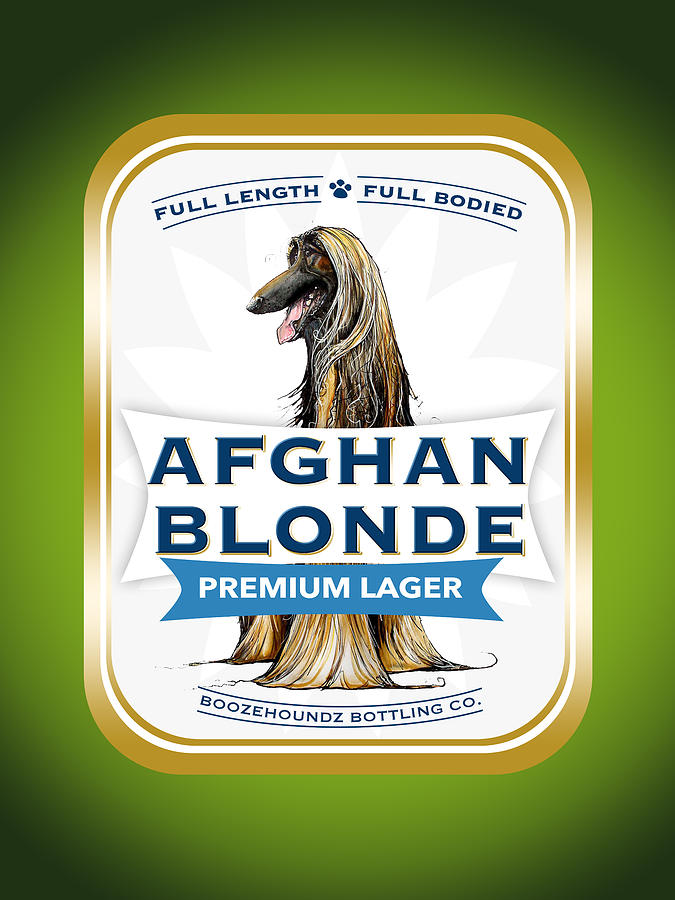 Beer Drawing - Afghan Blonde Premium Lager by John LaFree