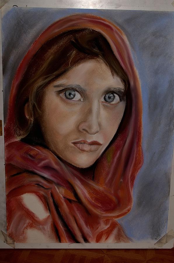 Afghan girl Pastel by Alexander James | Fine Art America