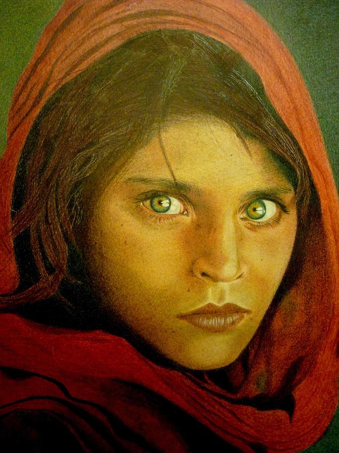 Afghan girl Painting by Hanieh Mohammad Bagher - Pixels