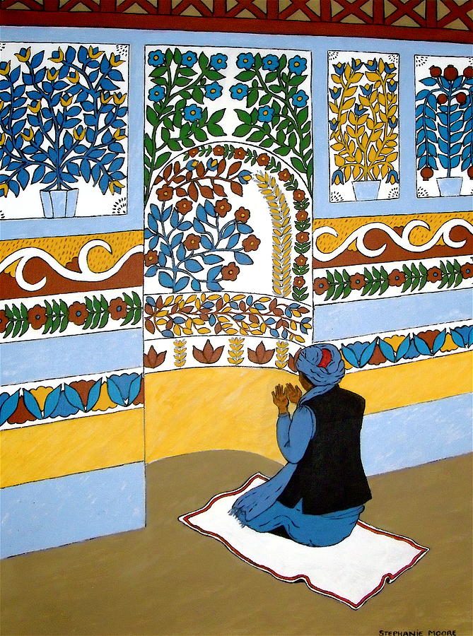 Afghan Mosque Painting by Stephanie Moore