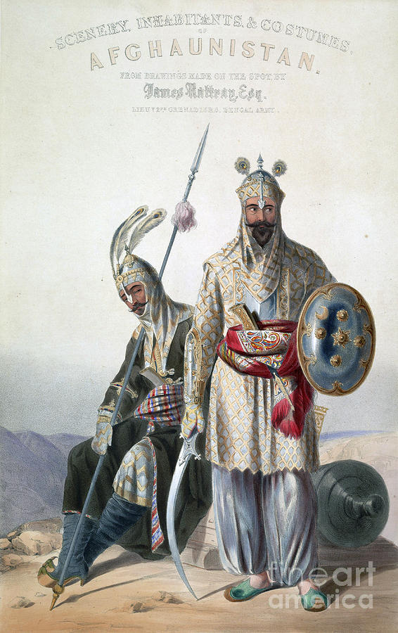 Afghan royal soldiers of the Durrani Empire Painting by Celestial Images