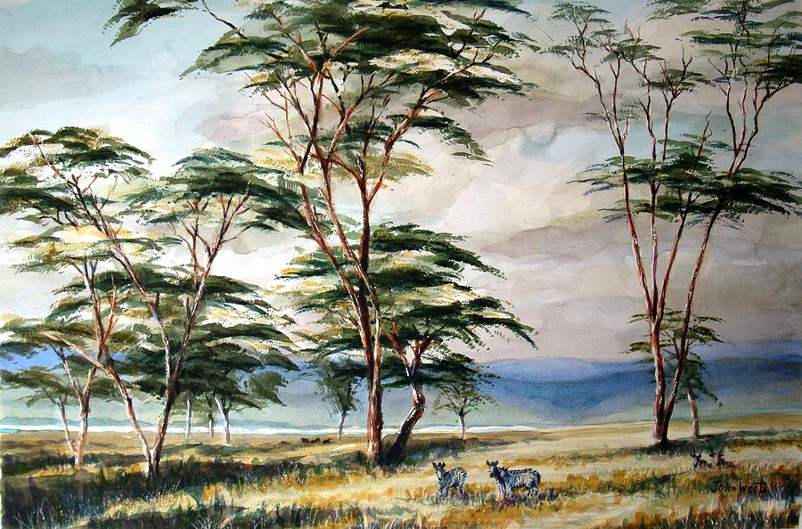 Africa Bush Country Painting by John West