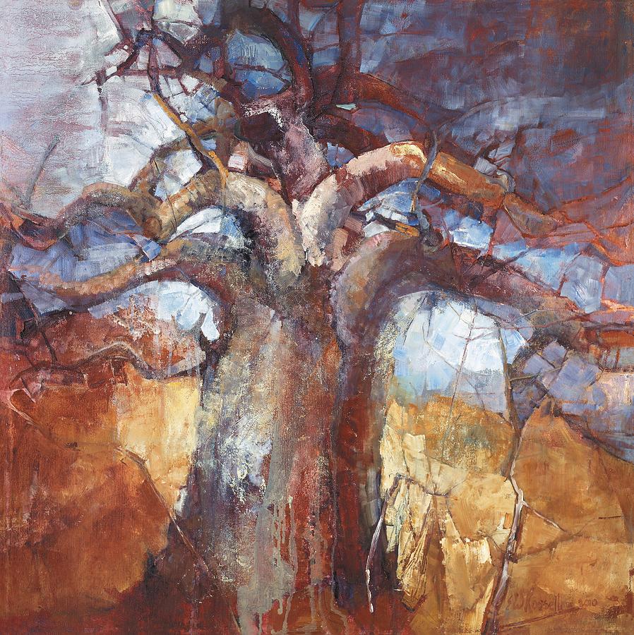 Tree Painting - Africa Calls by Wendy Rosselli