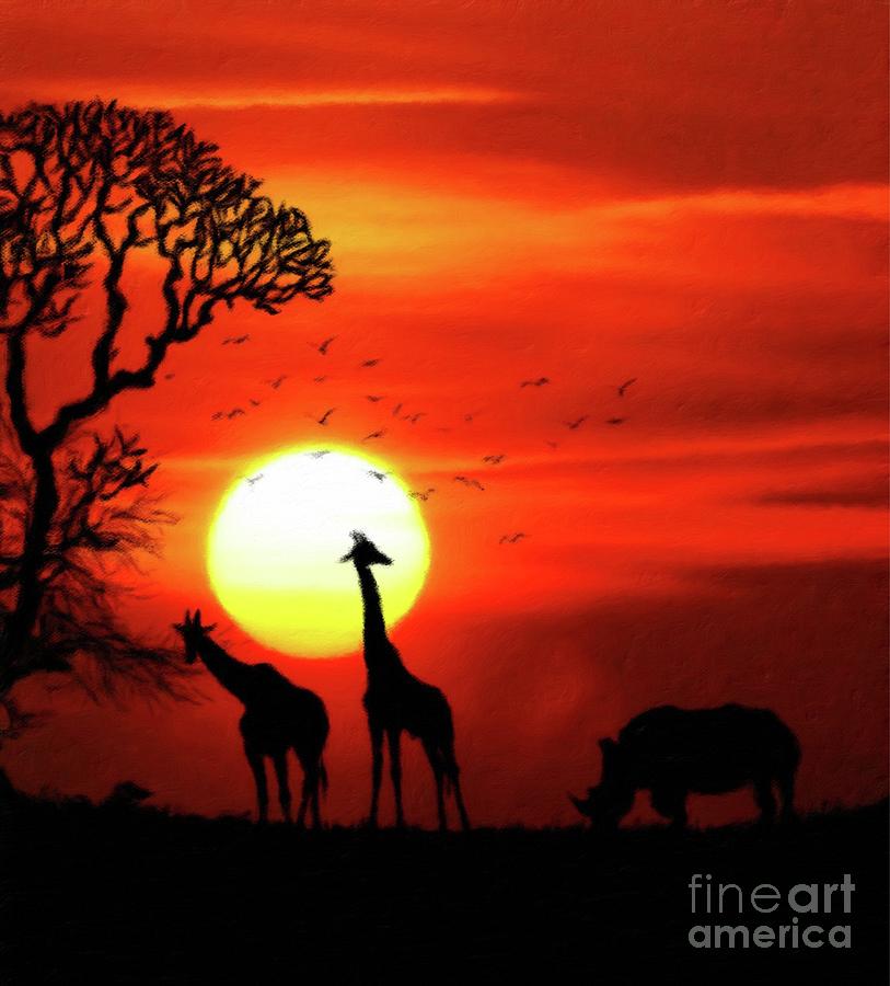 Africa Wild Painting by Esoterica Art Agency