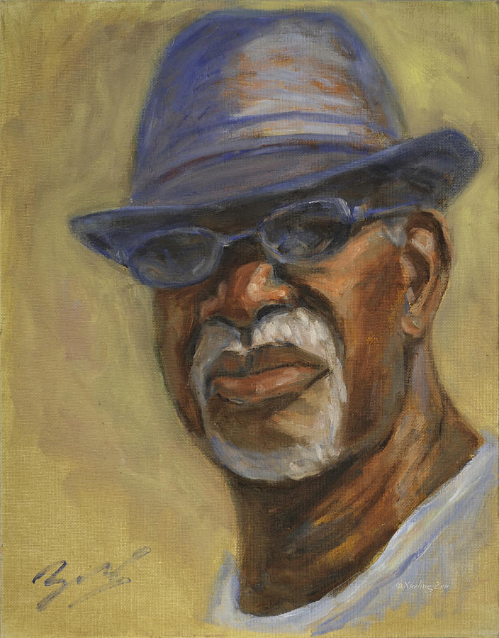 African American 4 Painting by Xueling Zou