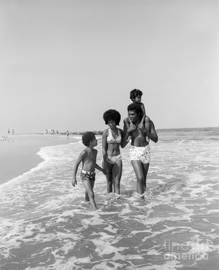 Family At Beach Photograph by H Armstrong Roberts and ClassicStock