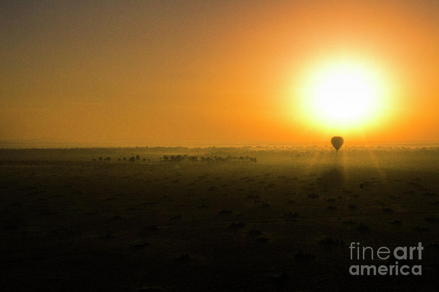 African Balloon Sunrise Photograph by Karen Lewis