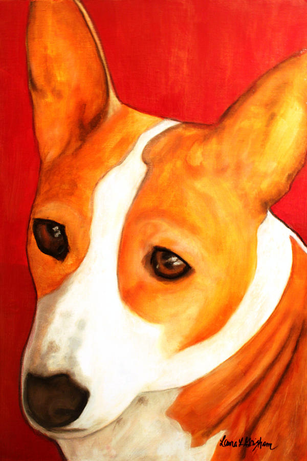 Dog Painting - African Basenji - Kia by Laura  Grisham