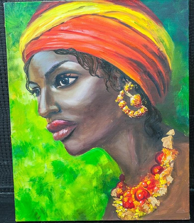 African beauty Painting by Nata New - Fine Art America