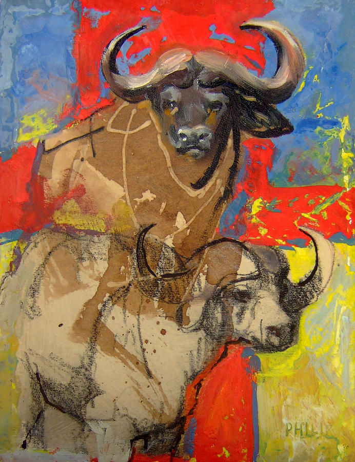 African Buffalo Mixed Media by Michelle Philip - Fine Art America