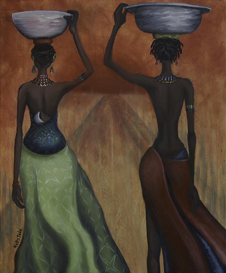 Bowl Painting - African Desires by Kelly King