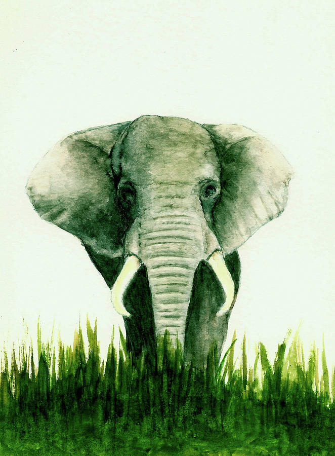 Animals Painting - African Elephant by Michael Vigliotti Animals Painting - African Elephant by Michael Vigliotti