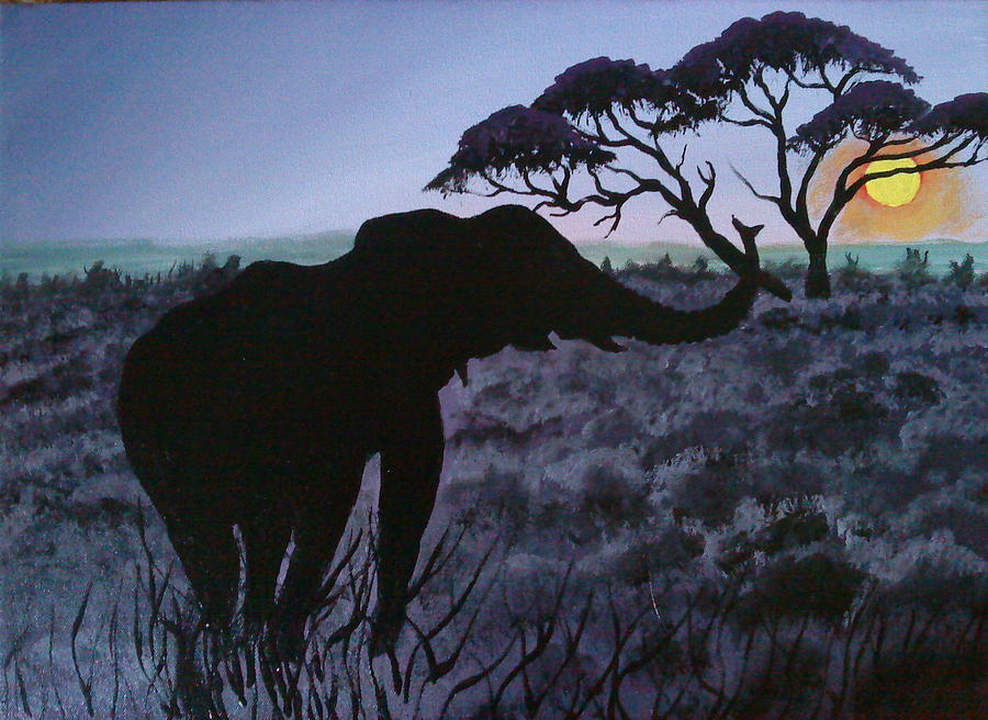 Colorful Painting - African Elephant Of Botswana by James Dunbar