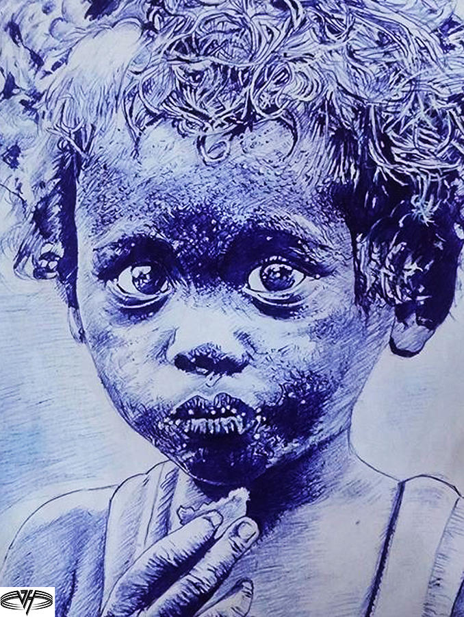 African Hungry Boy Drawing by Vardan Hovakimyan - Fine Art America