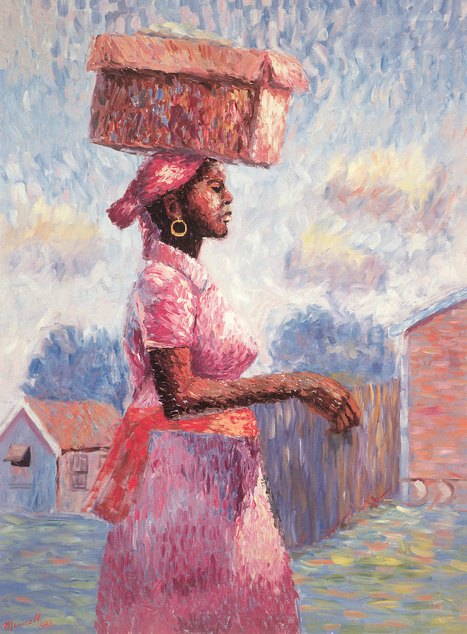 African Lady Painting by Carlton Murrell