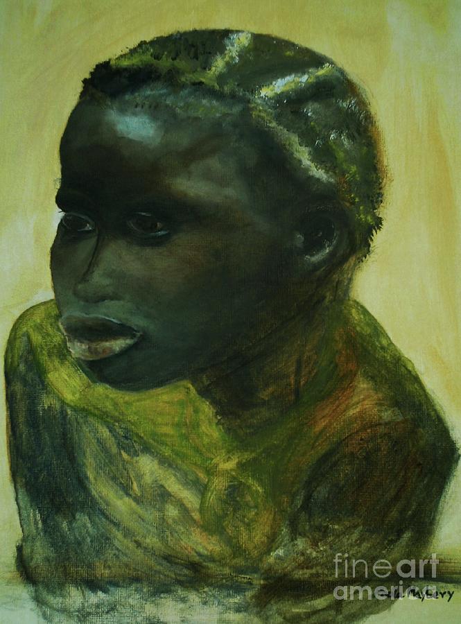 African Lady Painting by Paula Maybery