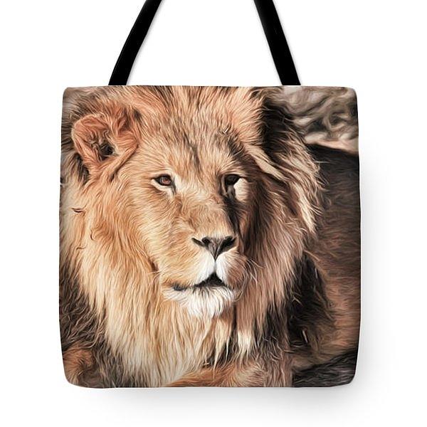 African Lion- Lazarus-Tote Photograph by Donna Kennedy