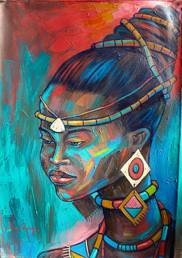 African Princess Painting by Amakai