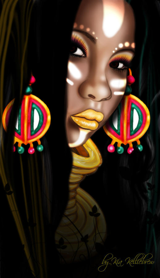 African Princess Digital Art by Kia Kelliebrew