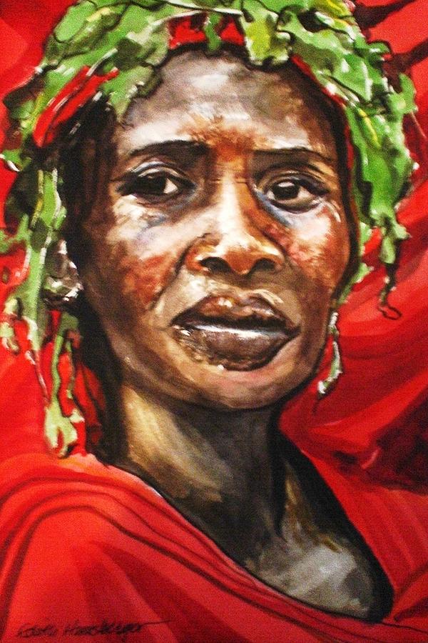 African Queen Painting by Edith Hunsberger