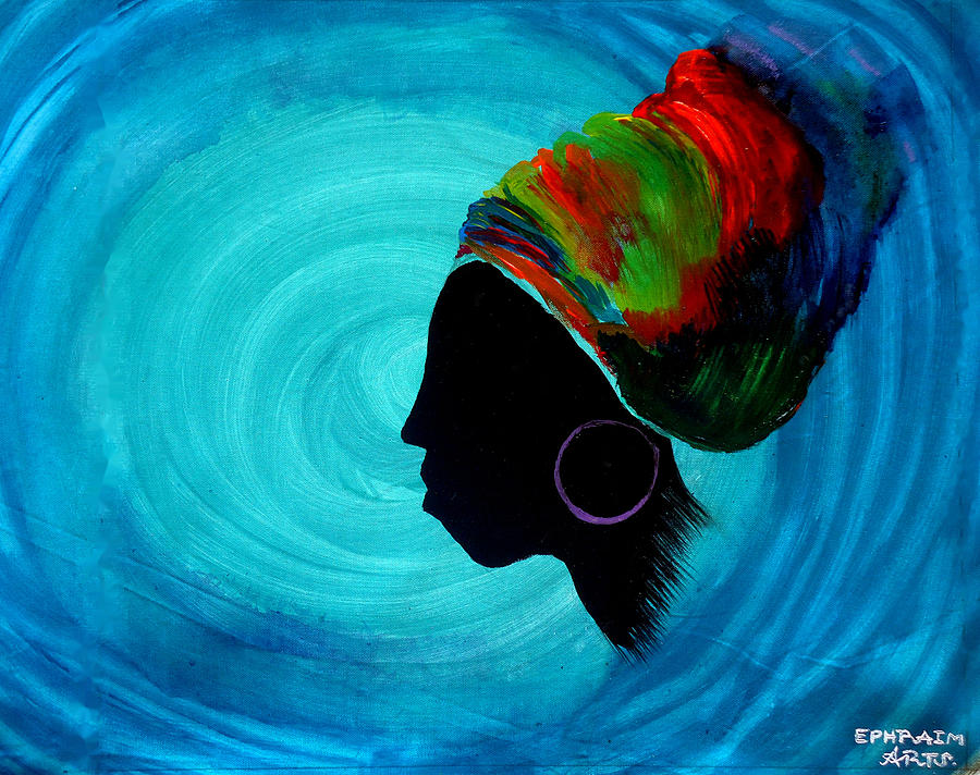 African Queen Painting By Ephraim Ojike Fine Art America