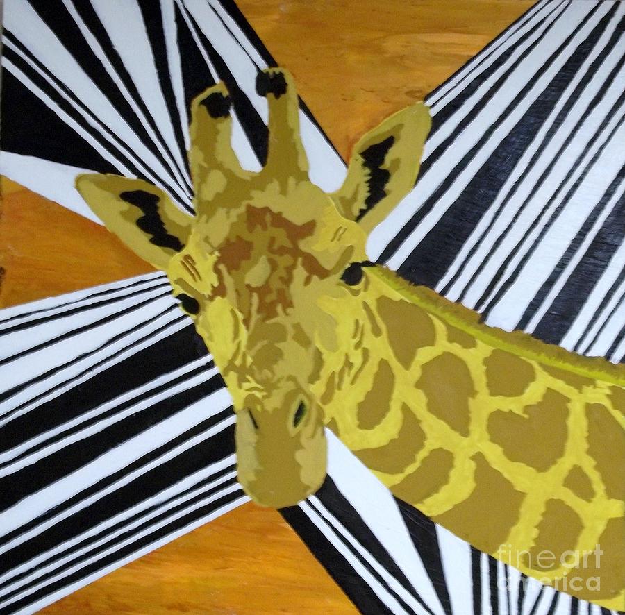Giraffe Painting - African Splash by Amy Pugh
