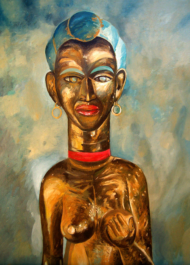 African Statue Painting by Joe Roache