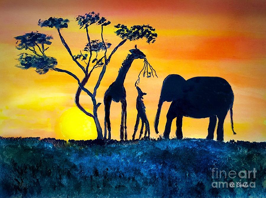 African Sun Painting by Anne Sands