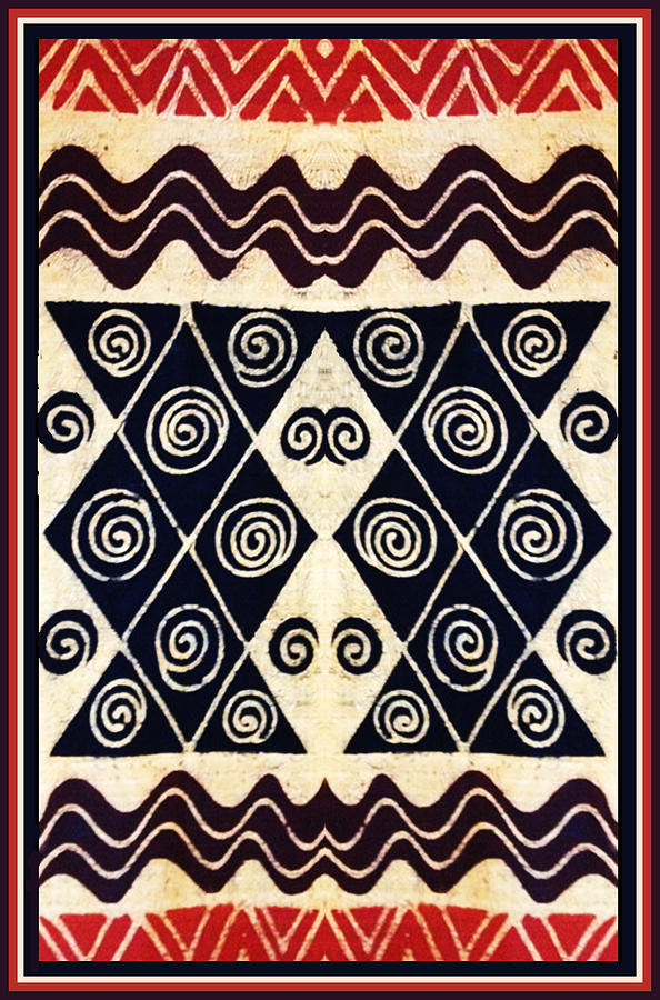 Tribal Decor Digital Art - African Tribal Textile Design by Vagabond Folk Art - Virginia Vivier