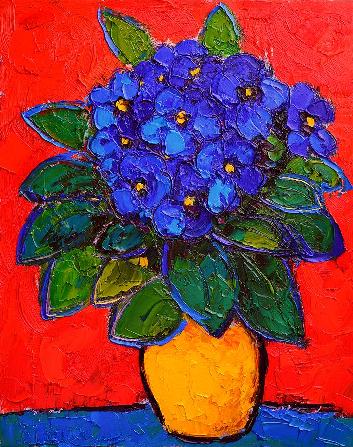 African Violet Painting by Ana Maria Edulescu