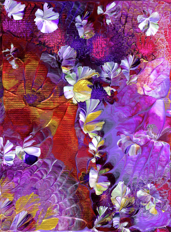 African Violet Awake #5 Painting by Nan Bilden