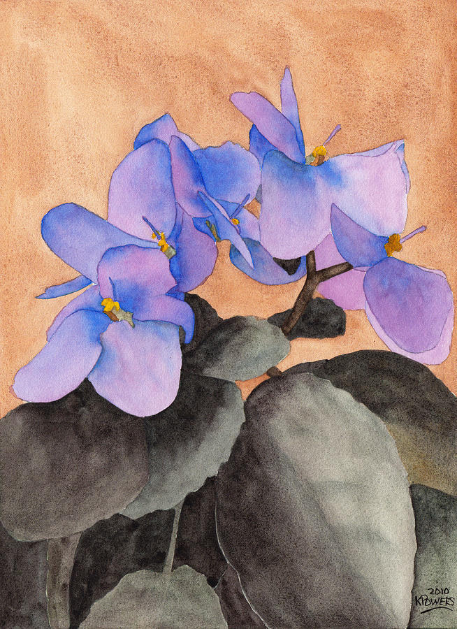 African Violet Painting by Ken Powers