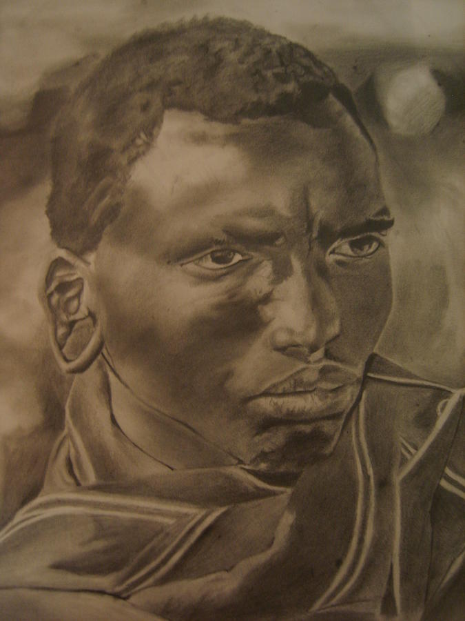 African Warrior Drawing by Bennie Parker - Fine Art America