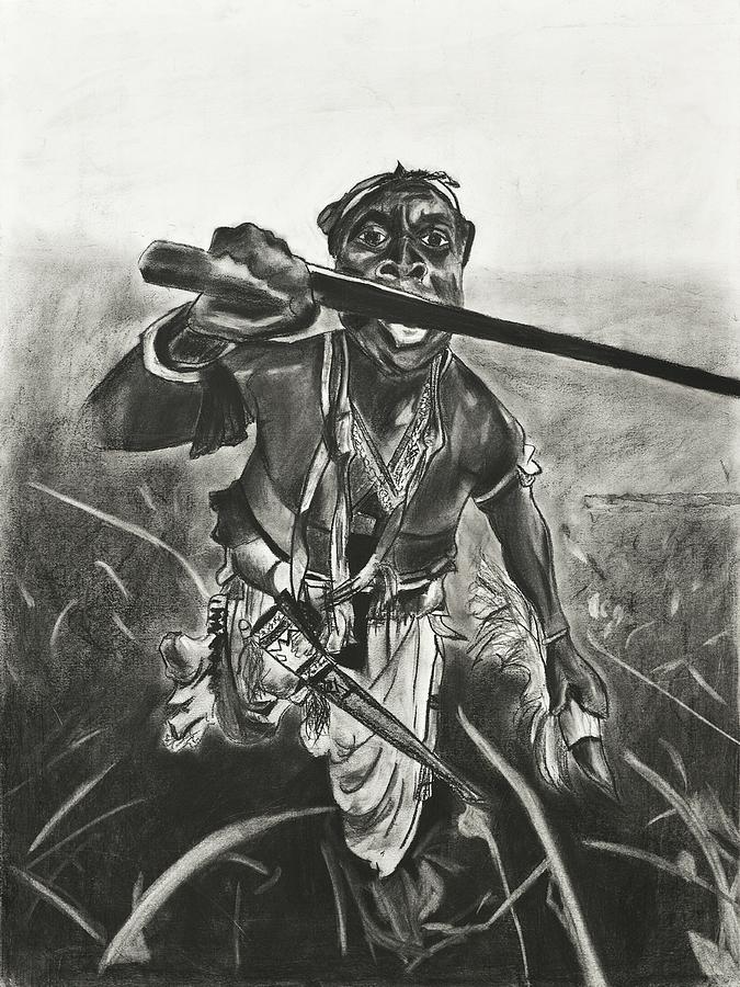 african warrior drawings